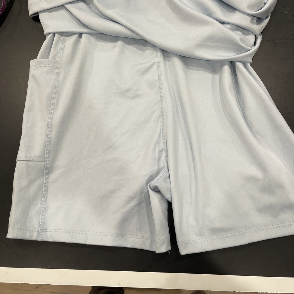 NWT Tank Dress pastel blue Sz L athleisure workout pickleball tennis pocket - Picture 6 of 9